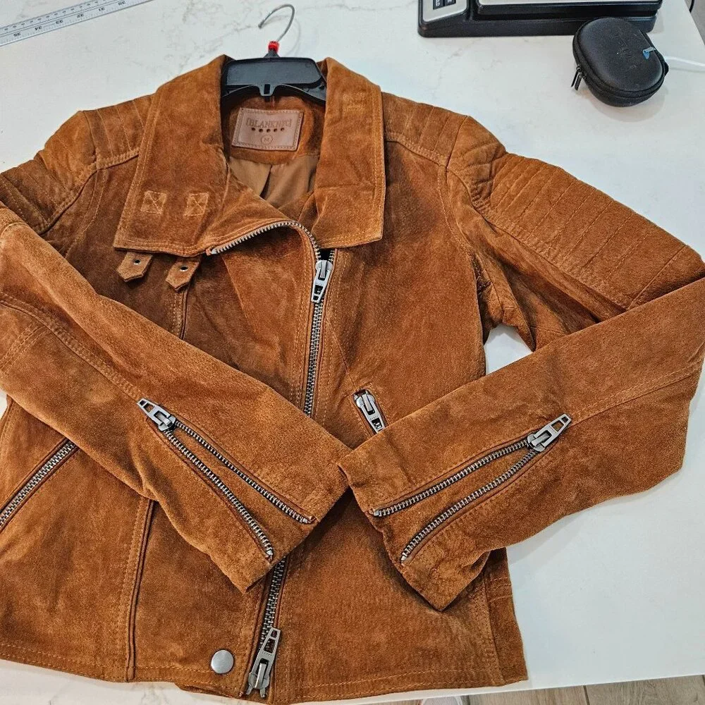 Blank NYC Brown Leather Jacket - Picture 3 of 12